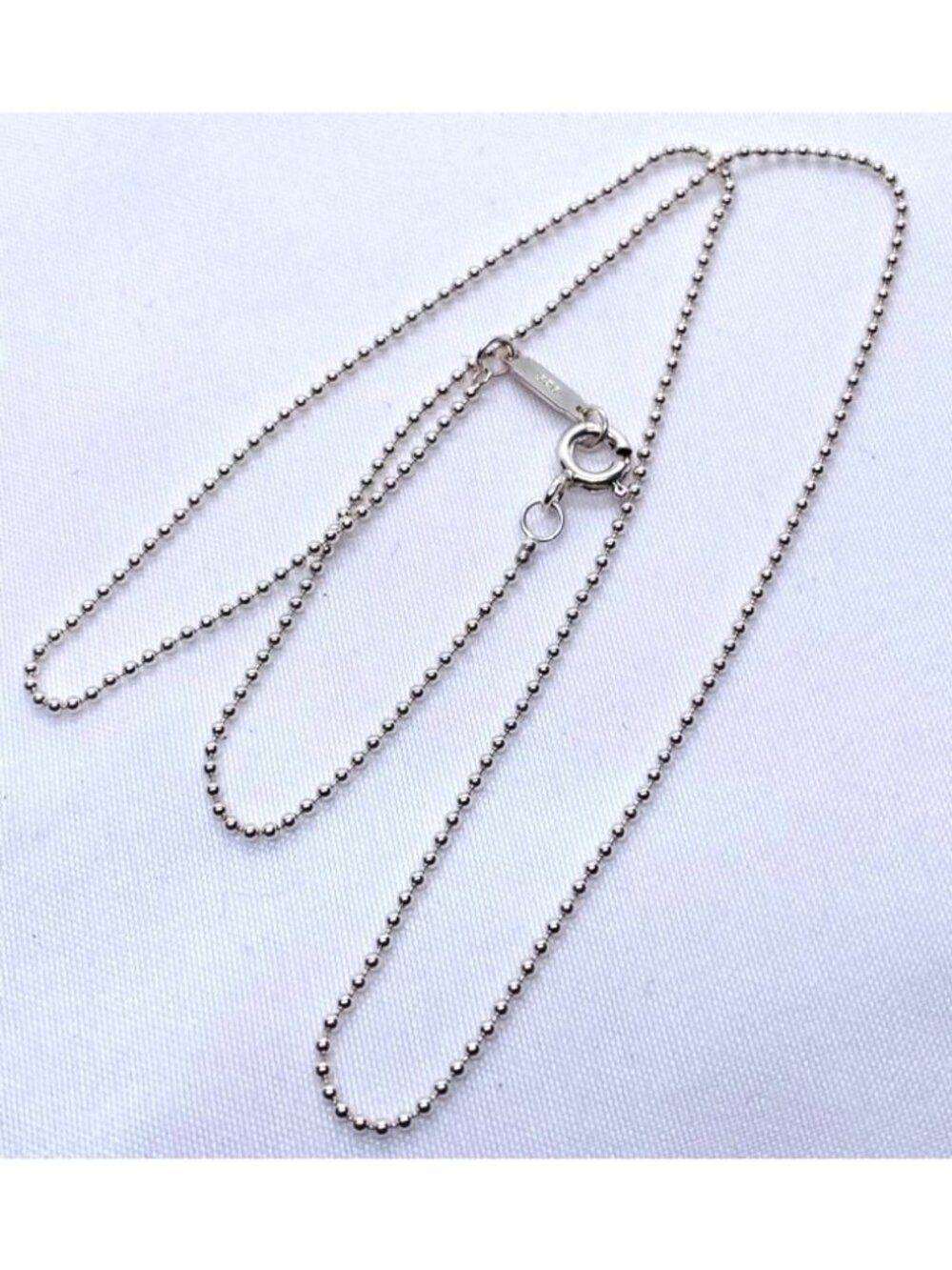Tiffany & Co Sterling Silver 925 Bead Chain 1mm 16"